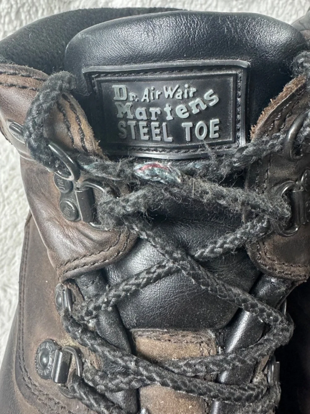 Dr. Martens Steel Toe Work Boots Mens Sz 11 Leather Brown Industrial Safety 8836